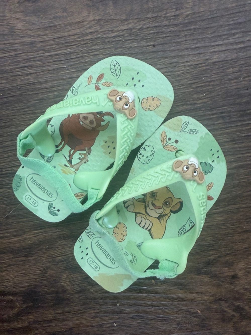 Havaianas Kids Lion King Light Green Toddler Flip Flops